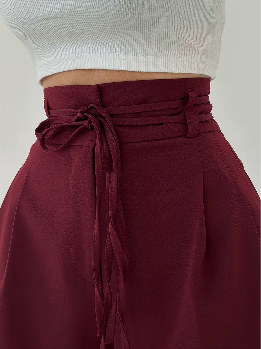 Elena™ - Pantalon taille haute avec ceinture ajustable