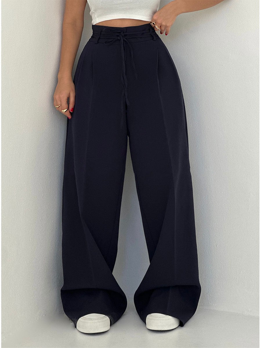 Elena™ - Pantalon taille haute avec ceinture ajustable