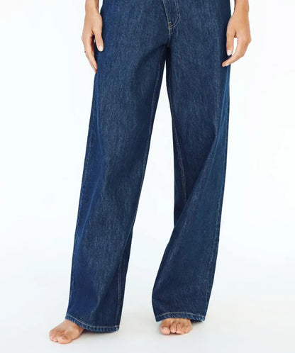 Madeleine™ - Jean coupe large taille haute asymétrique