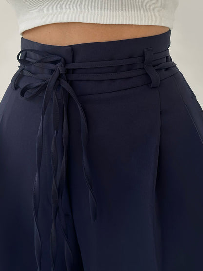 Elena™ - Pantalon taille haute avec ceinture ajustable