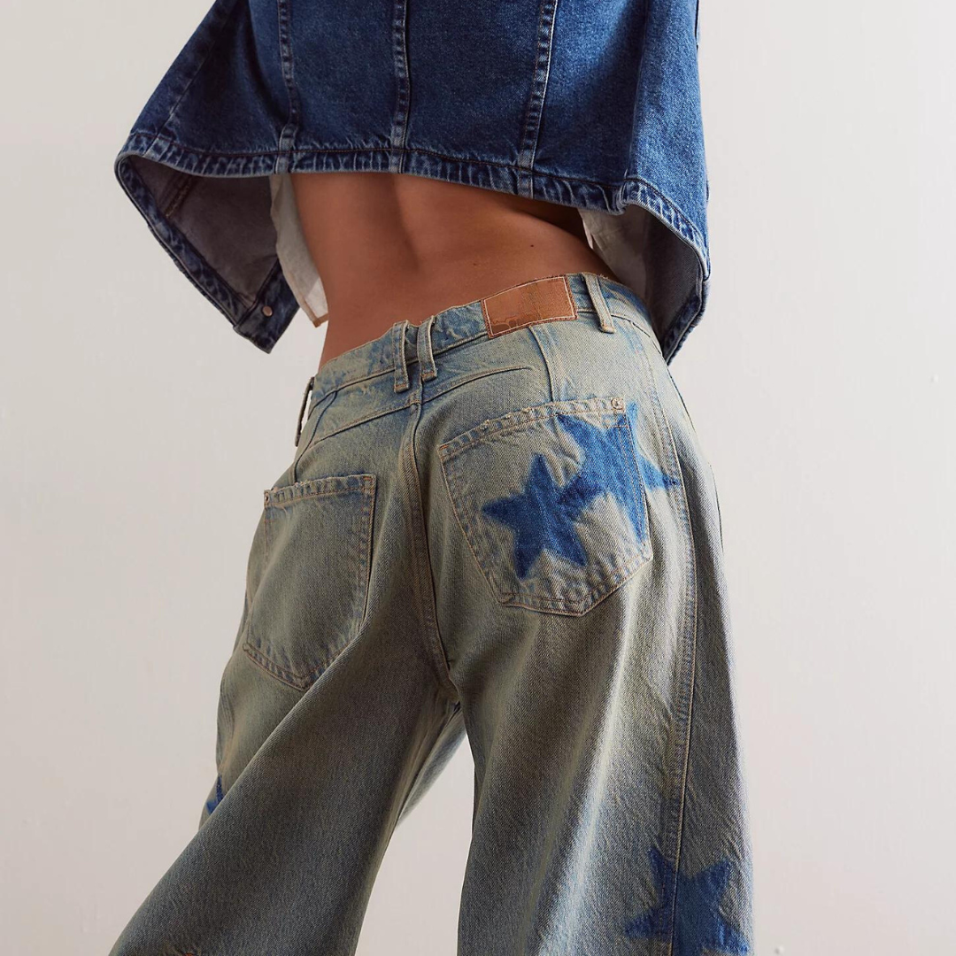 Stars™ - Jean coupe large à motifs étoiles