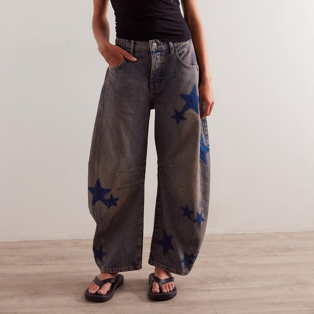 Stars™ - Jean coupe large à motifs étoiles