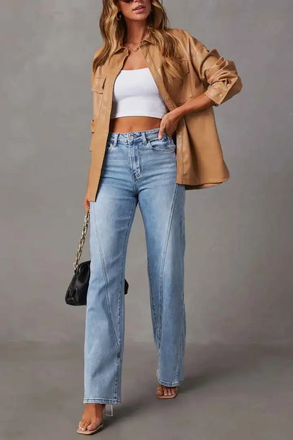 Flamingo™ - Jean coupe droite femme